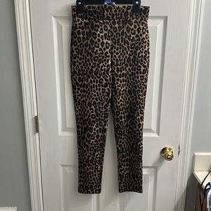 Michael Kors leopard ankle pants. Stretch. Like new.